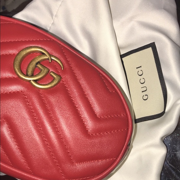 Gucci Handbags - This Is My All Red Leather Belt Gucci Fanny Pack